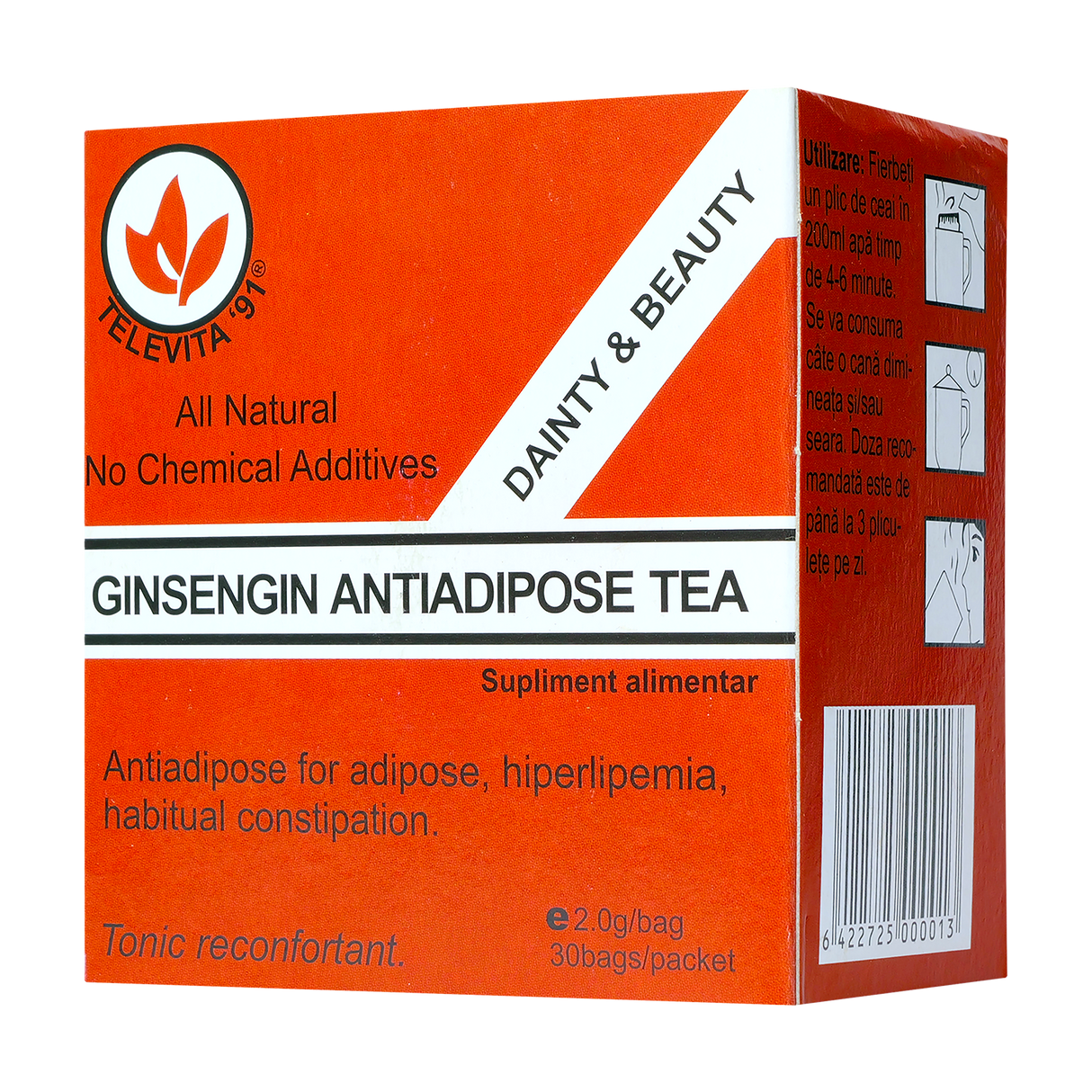 Ceai antiadipos ginseng 30 plicuri