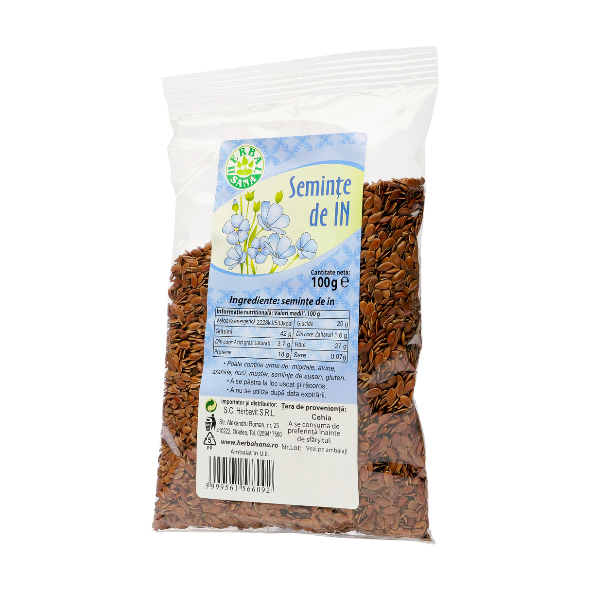 Seminte de in 100 g