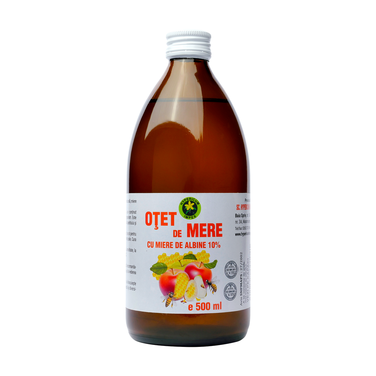 Otet de mere cu miere de albine 500 ml