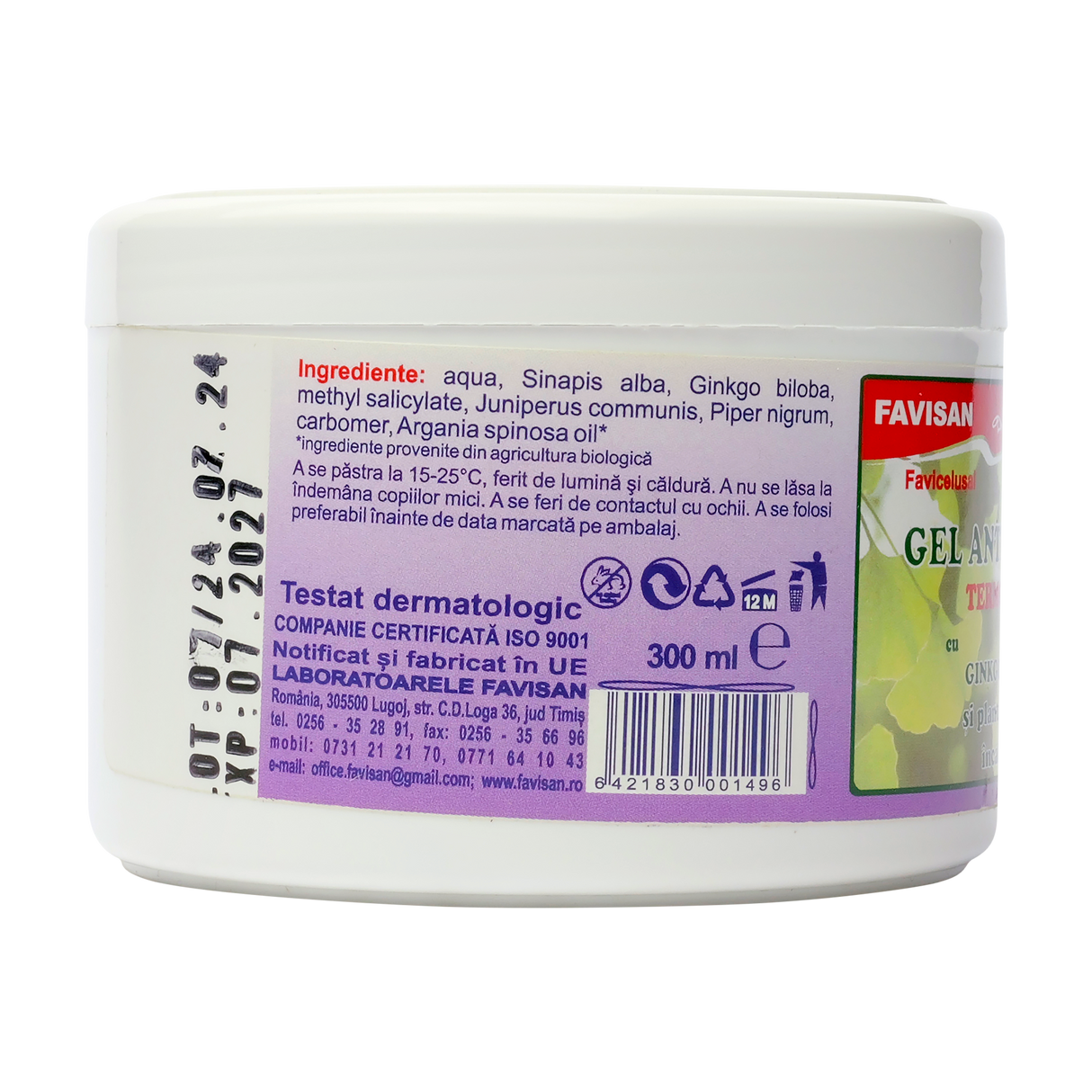 Gel termoactiv anticelulitic favicelusal 300 ml