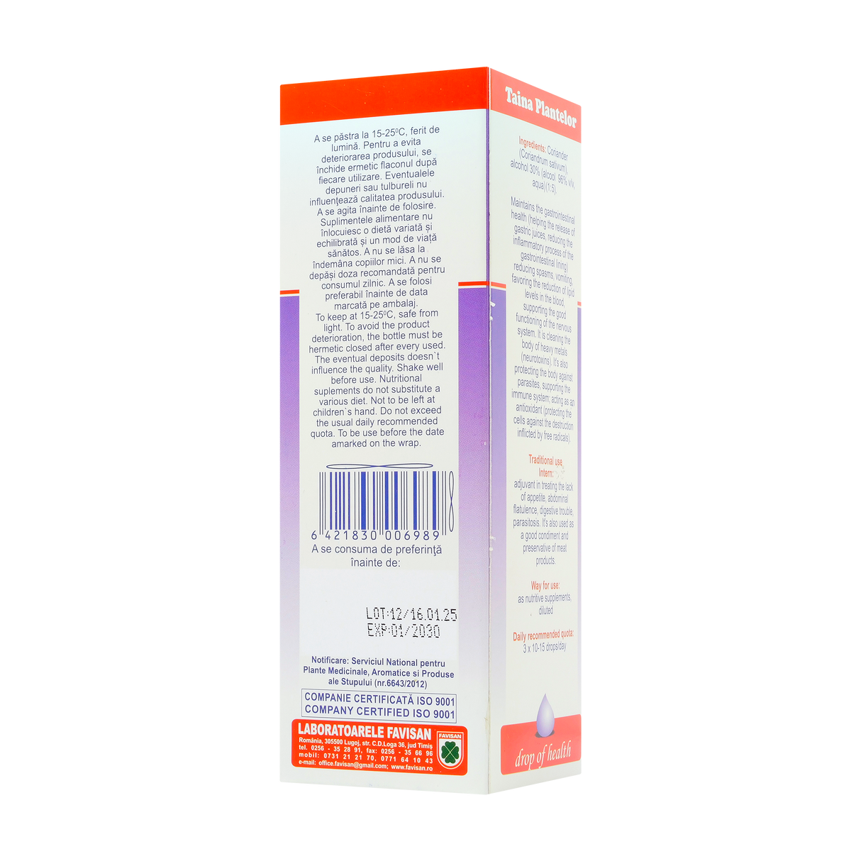 Tinctura coriandru 50 ml