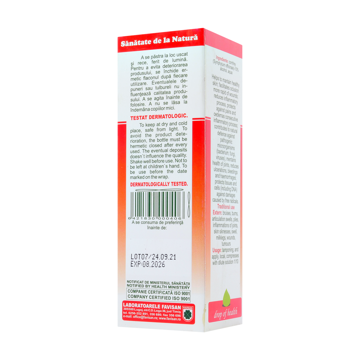 Tinctura tataneasa 50 ml Favisan