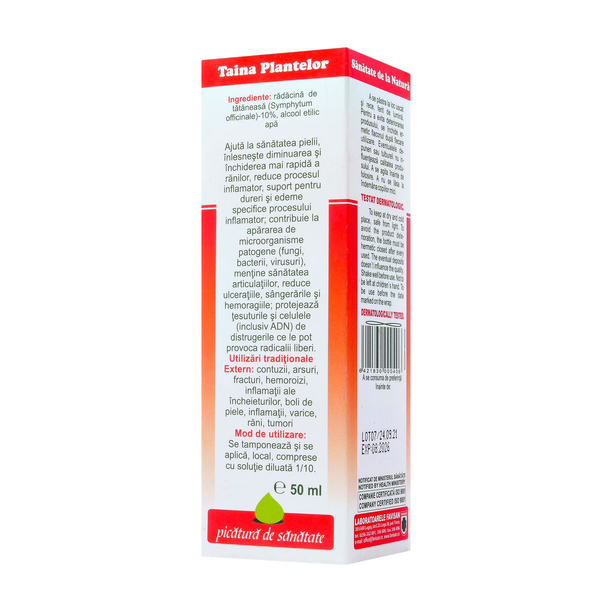 Tinctura tataneasa 50 ml Favisan