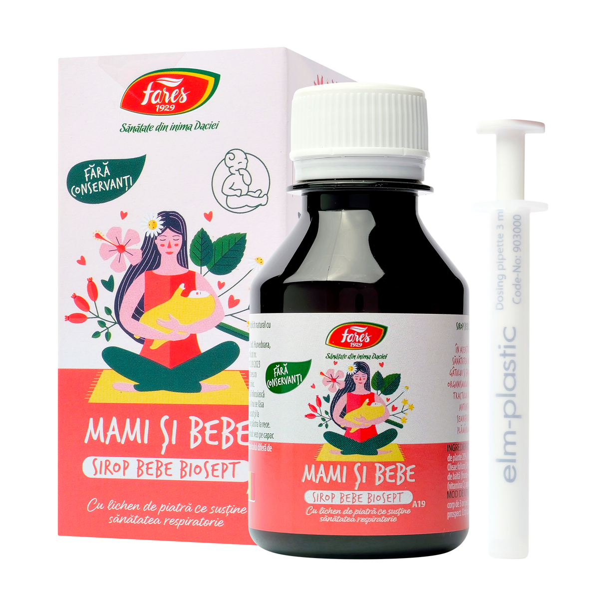 Sirop biosept indulcit cu fructoza mami&bebe 100 ml