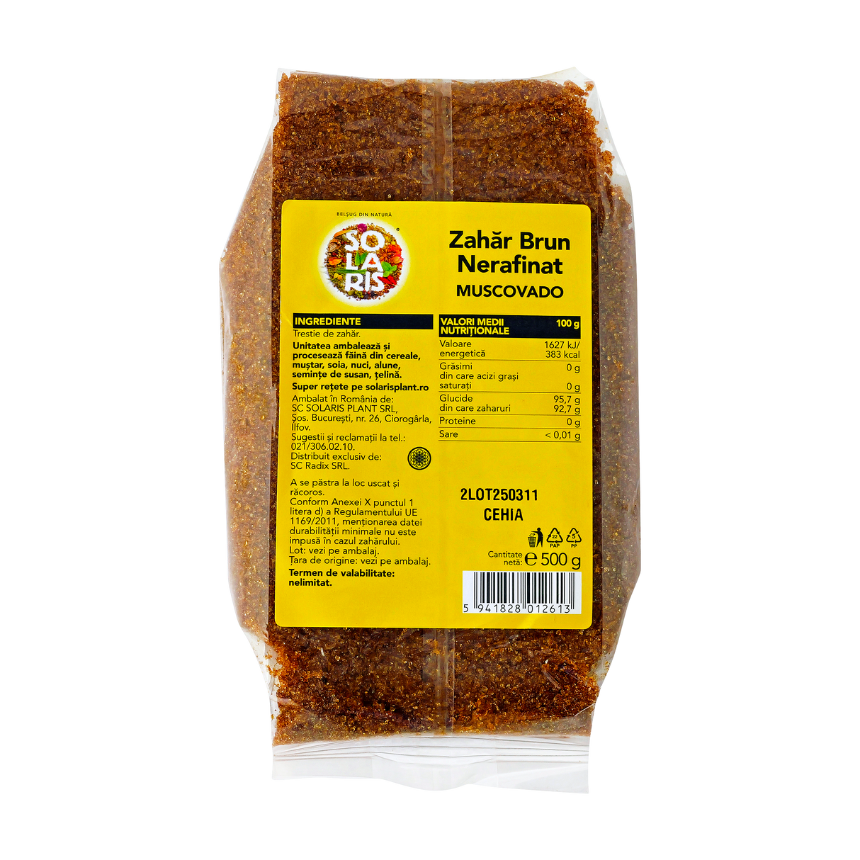 Zahar brun nerafinat Muscovado 500 g