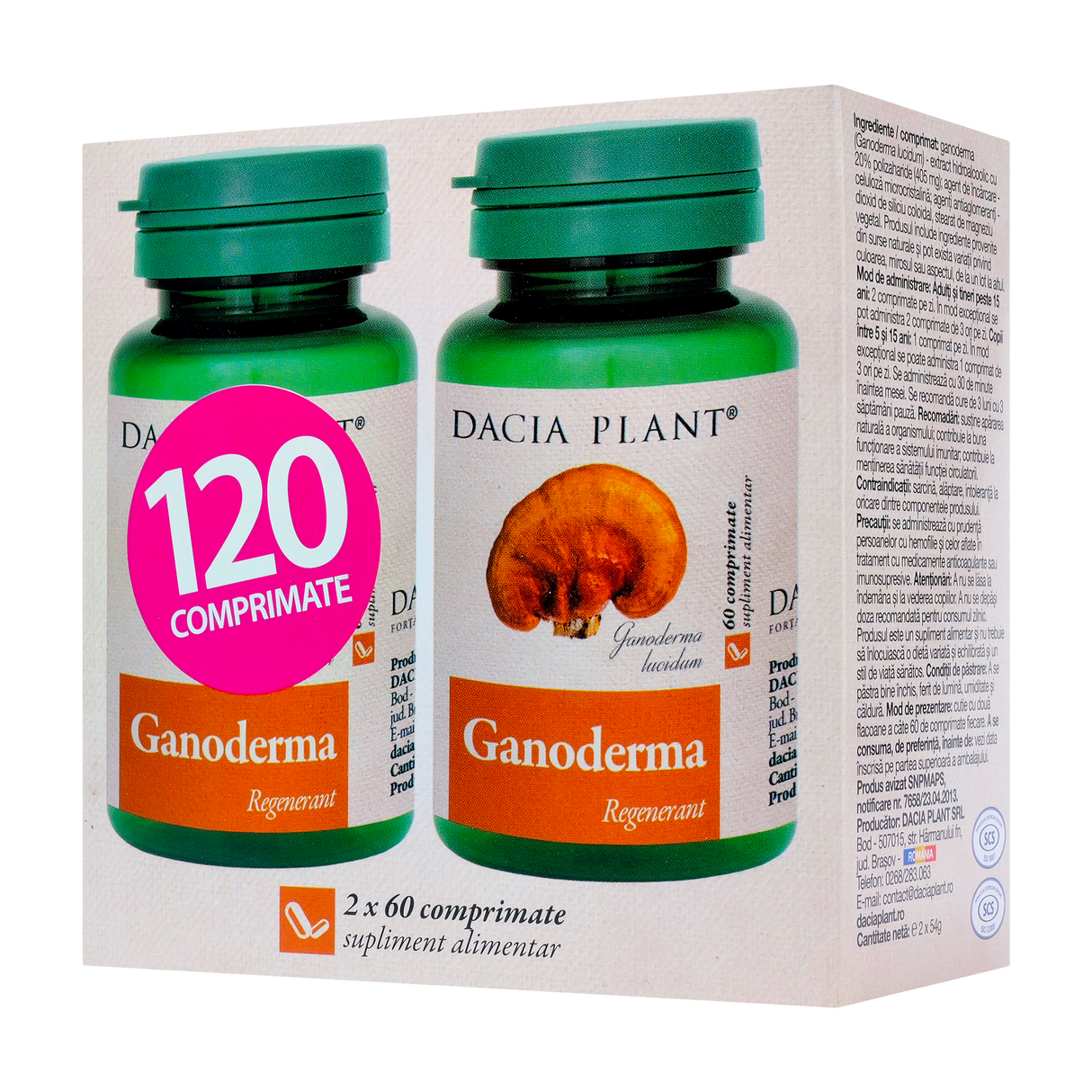 Ganoderma 120 comprimate