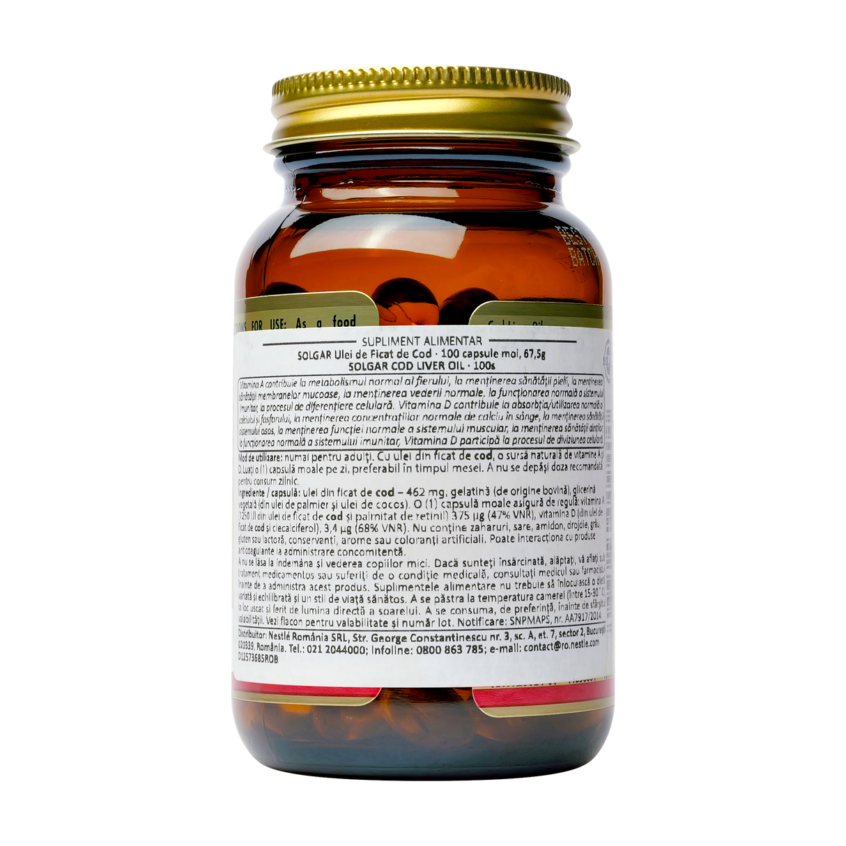 Cod liver oil softgels 100 capsule