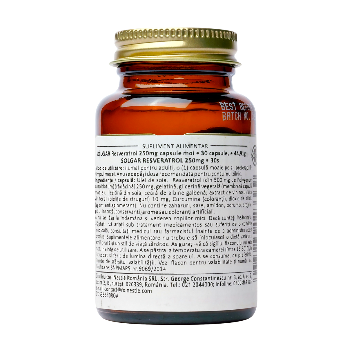Resveratrol 250mg softgels 30 capsule
