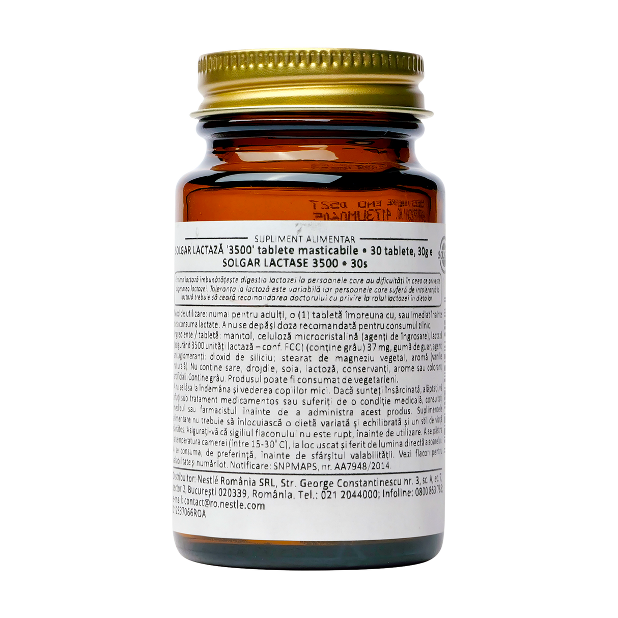 Lactase '3500' chewable 30 comprimate