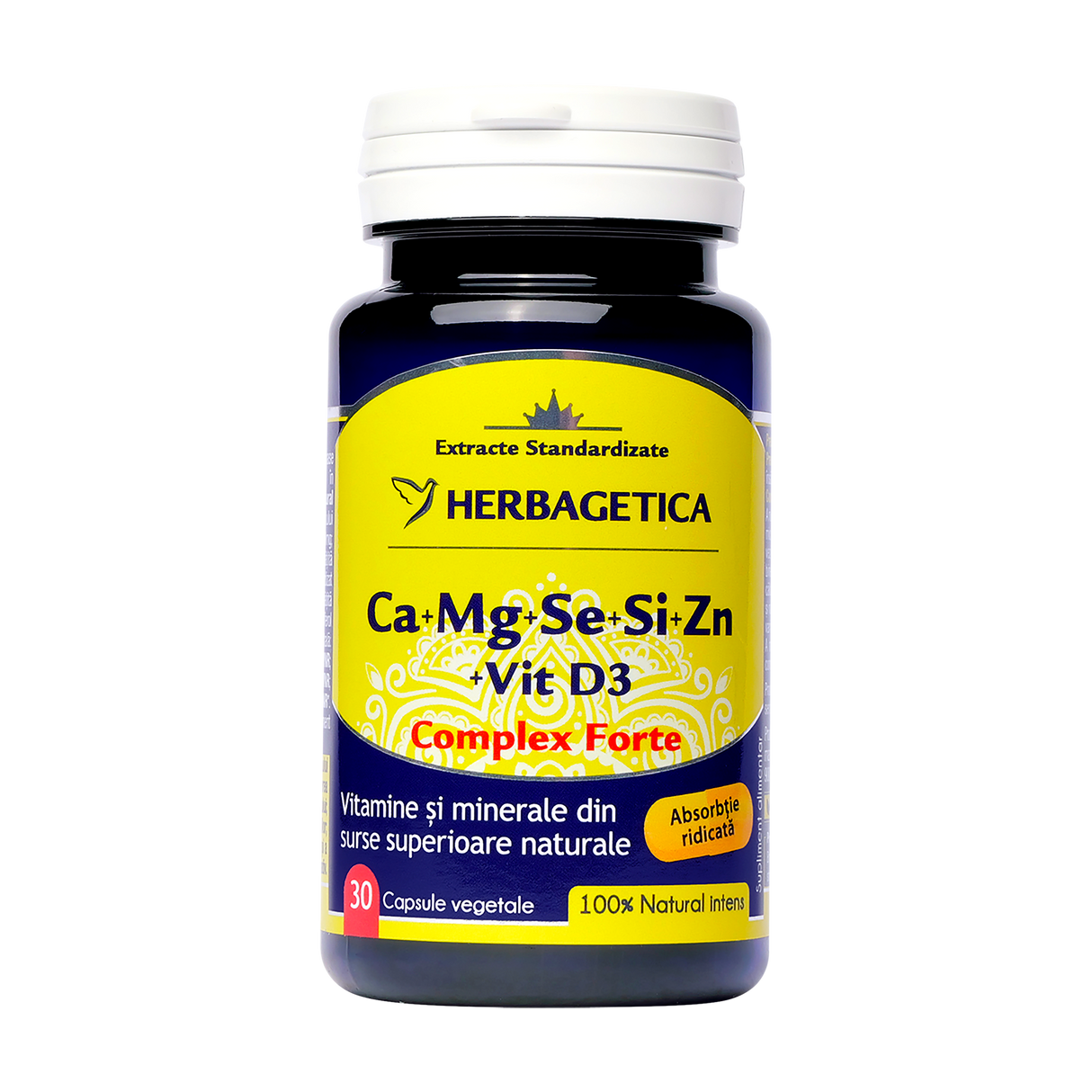 Ca + mg + se + si + zn organice cu D3 30 capsule
