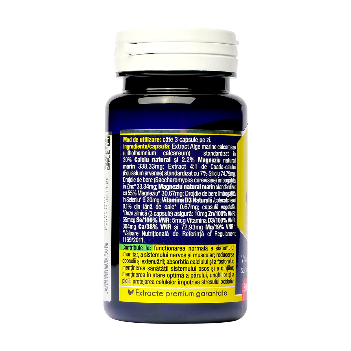 Ca + mg + se + si + zn organice cu D3 30 capsule