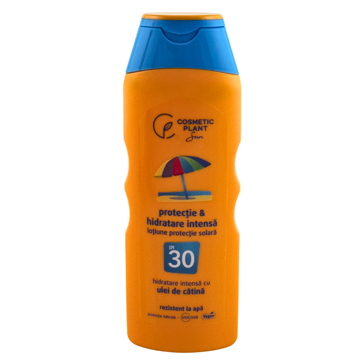 Lotiune protectie solara SPF 30 cu ulei de catina rezistenta la apa 200 ml