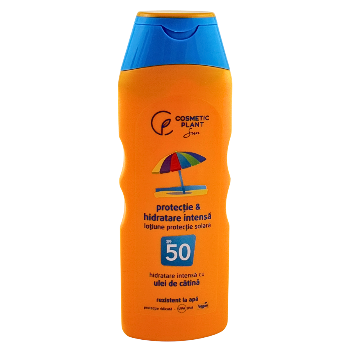Lotiune protectie solara SPF 50 cu ulei de catina rezistenta la apa 200 ml