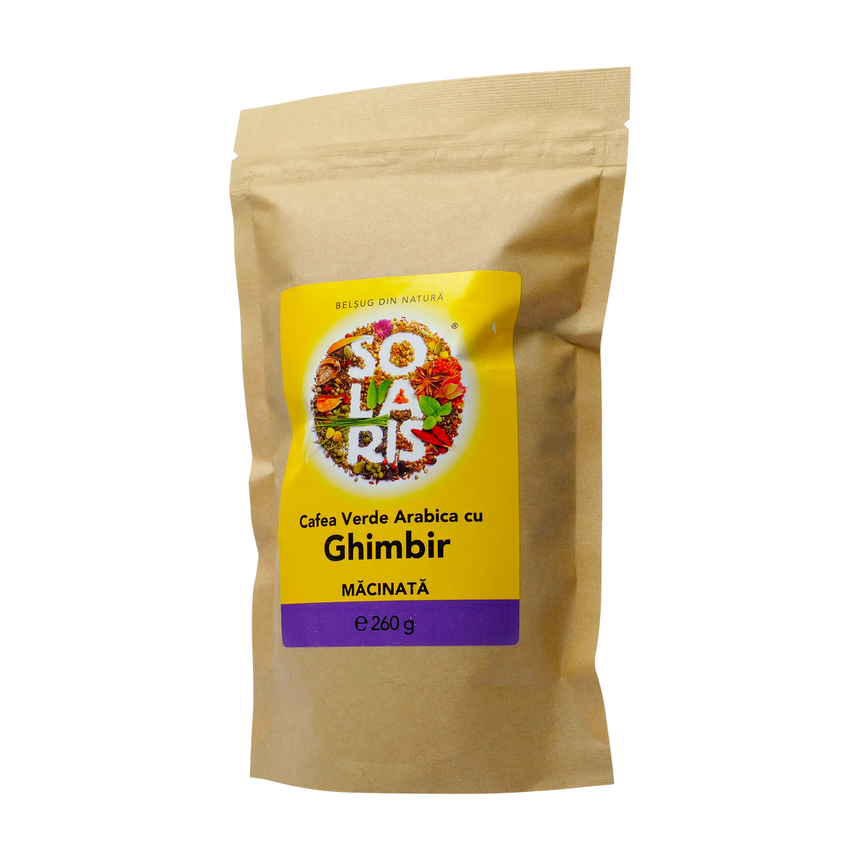 Cafea verde arabica macinata cu ghimbir 260 g