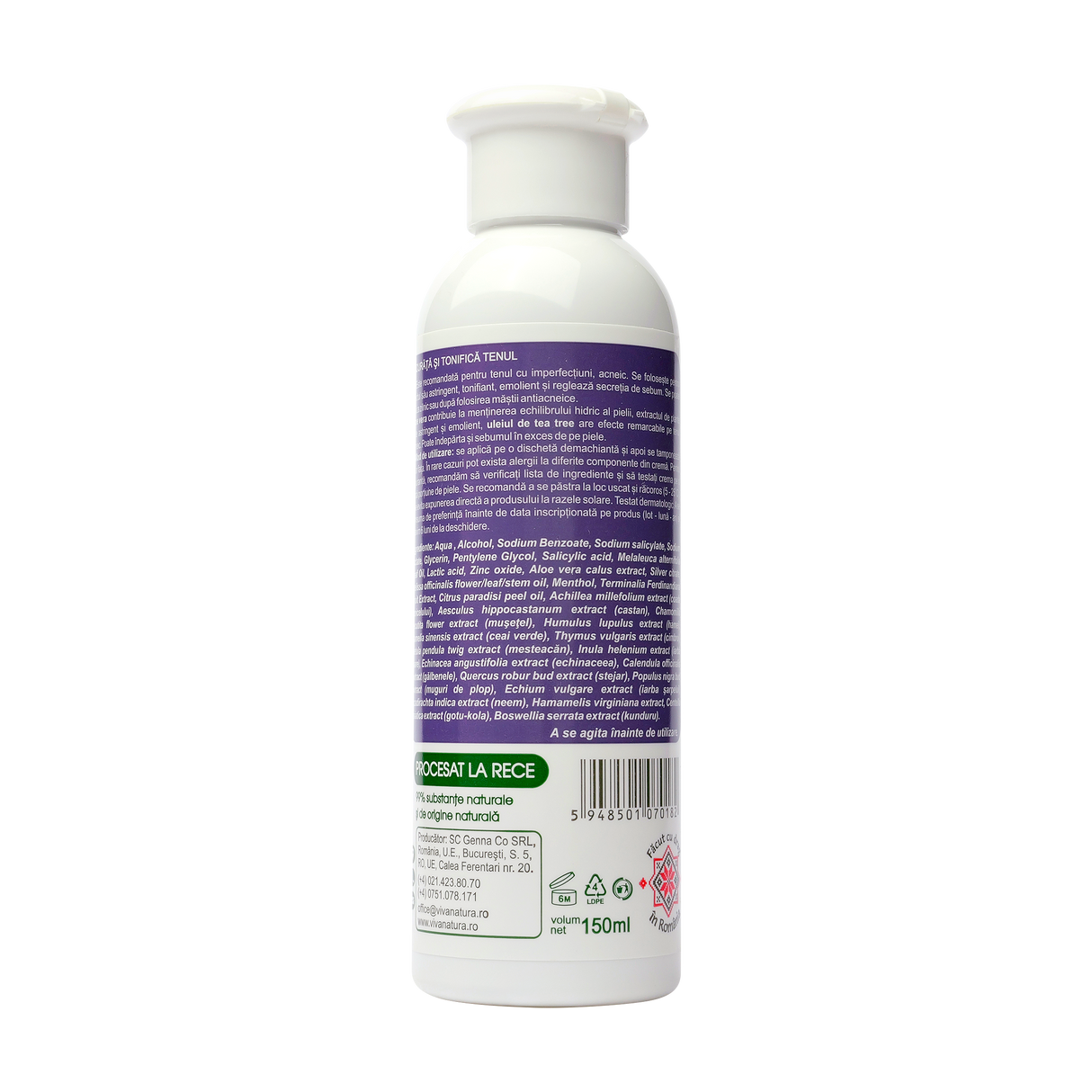 Lotiune antiacneica purificatoare cu ulei de tea tree 150 ml