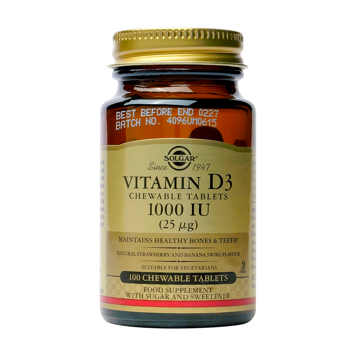 Vitamin D3 1000iu 100chewable 100 tablete