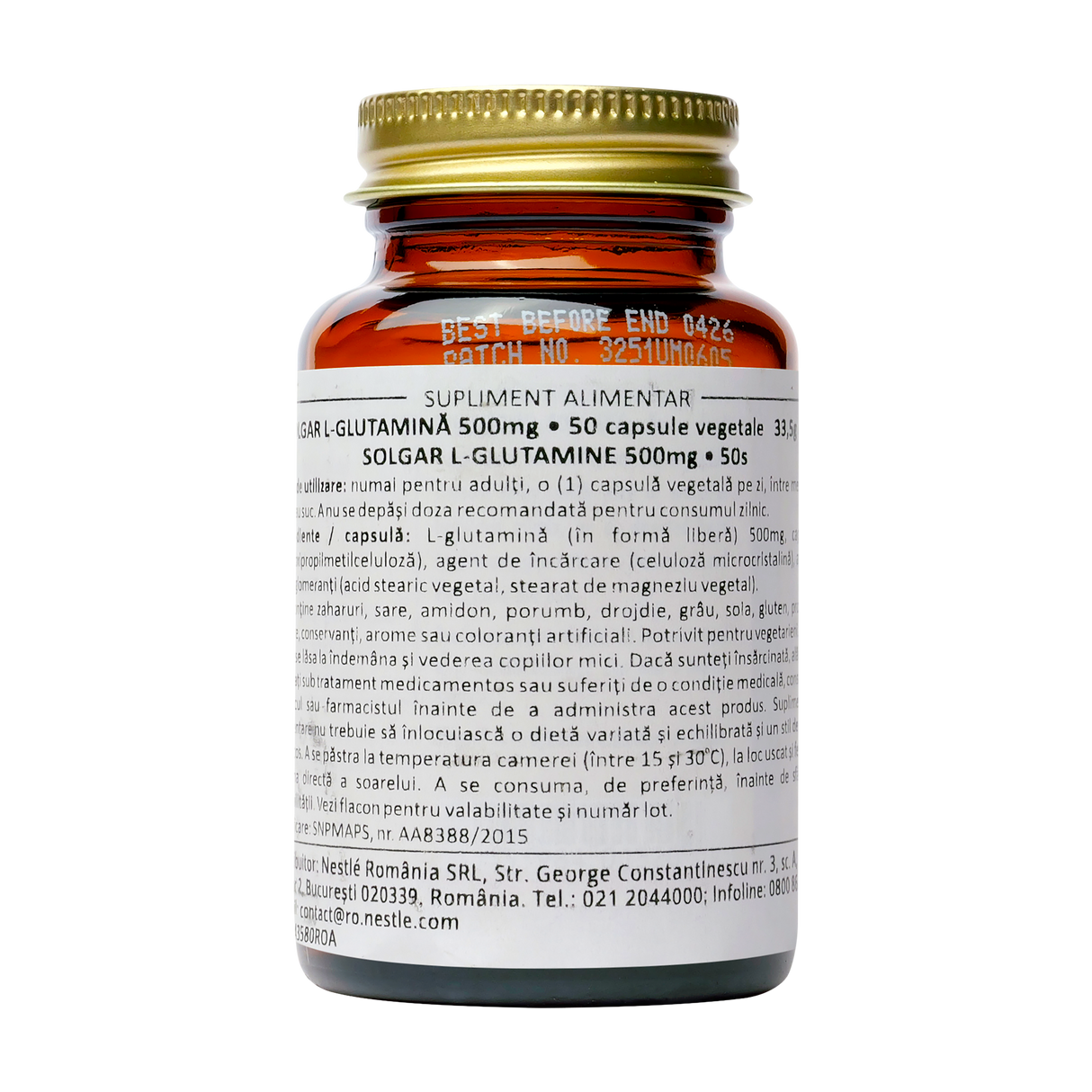 L-glutamine 500mg 50 capsule