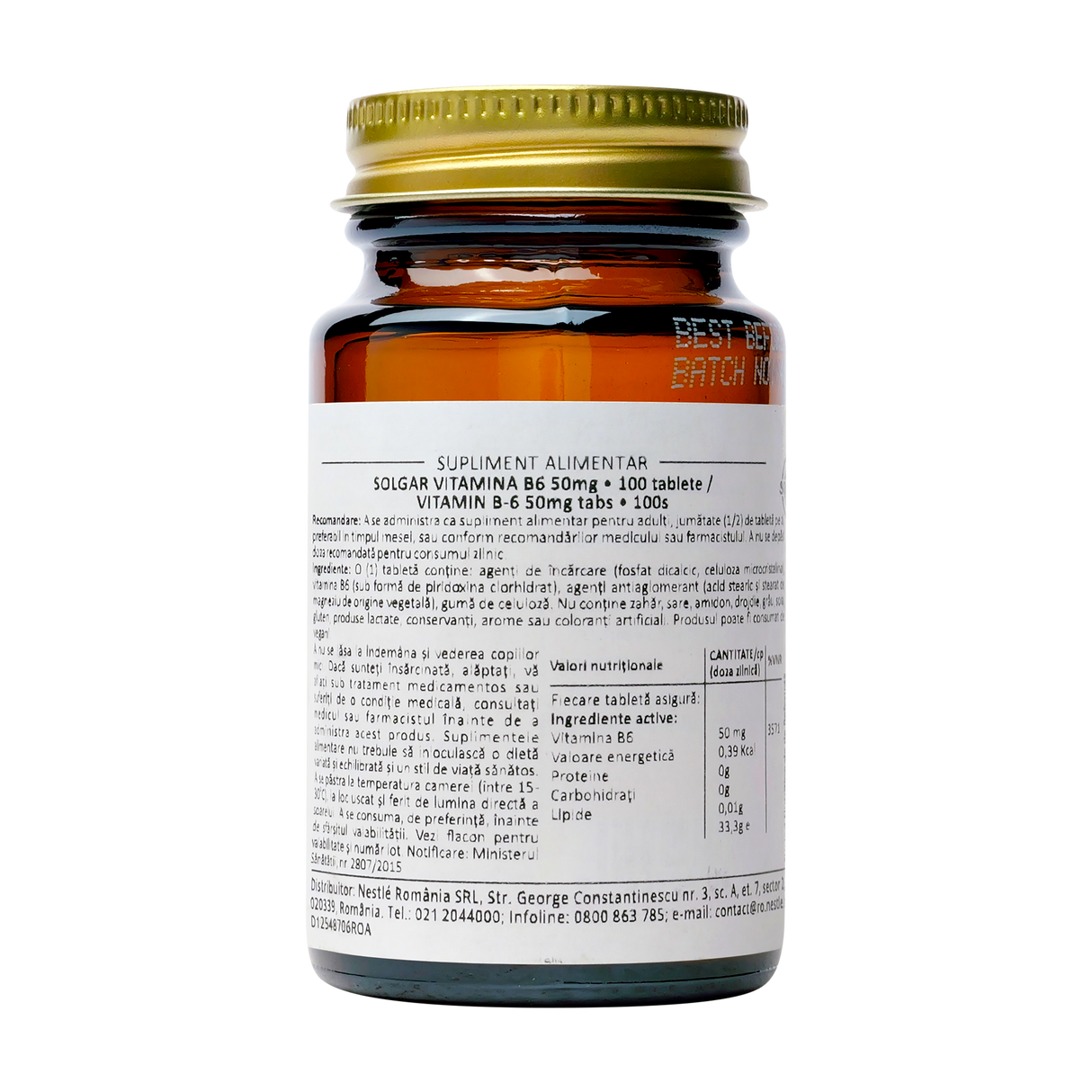 Vitamin B-6 50mg 100 tablete