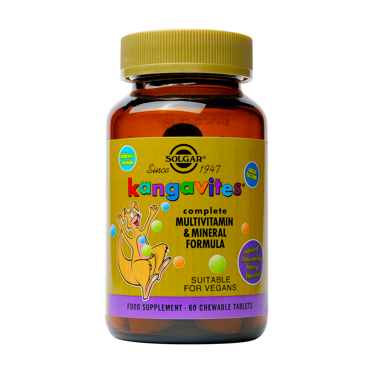 Kangavites multivitamin&mineral formula berry 60chewable 60 tablete