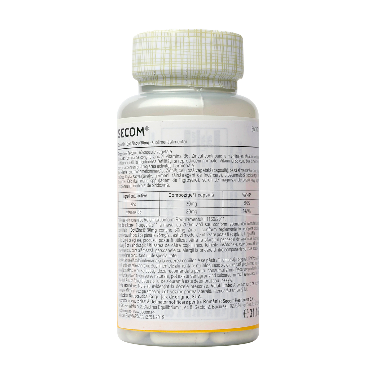 Optizinc 30mg 60 capsule