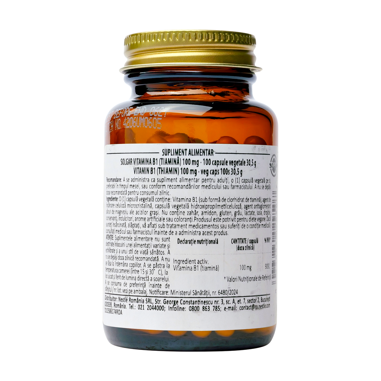 Vitamin B-1 100mg 100 capsule