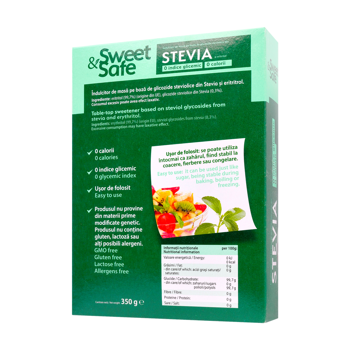 Indulcitor natural cu Stevia 350 g