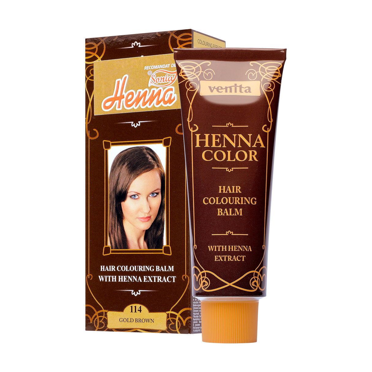 Balsam colorant par henna sonia nr.114 - saten auriu 75 g