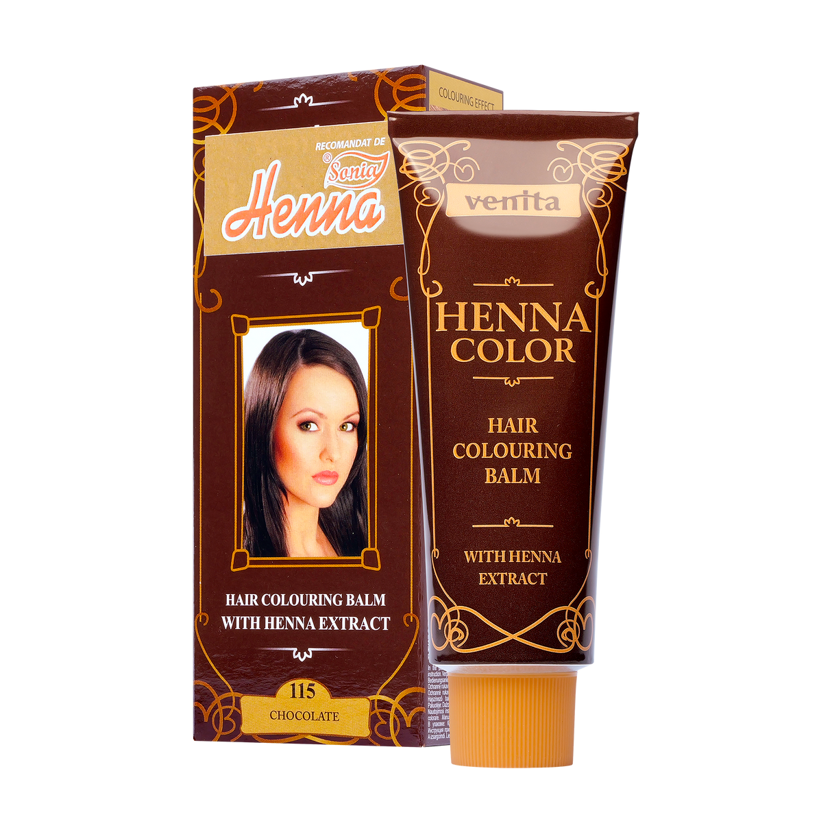 Balsam colorant par henna sonia nr.115 - ciocolatiu 75 g