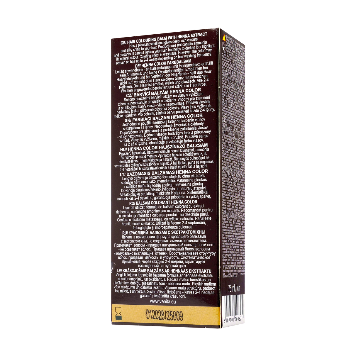 Balsam colorant par henna sonia nr.15 - saten inchis 75 g