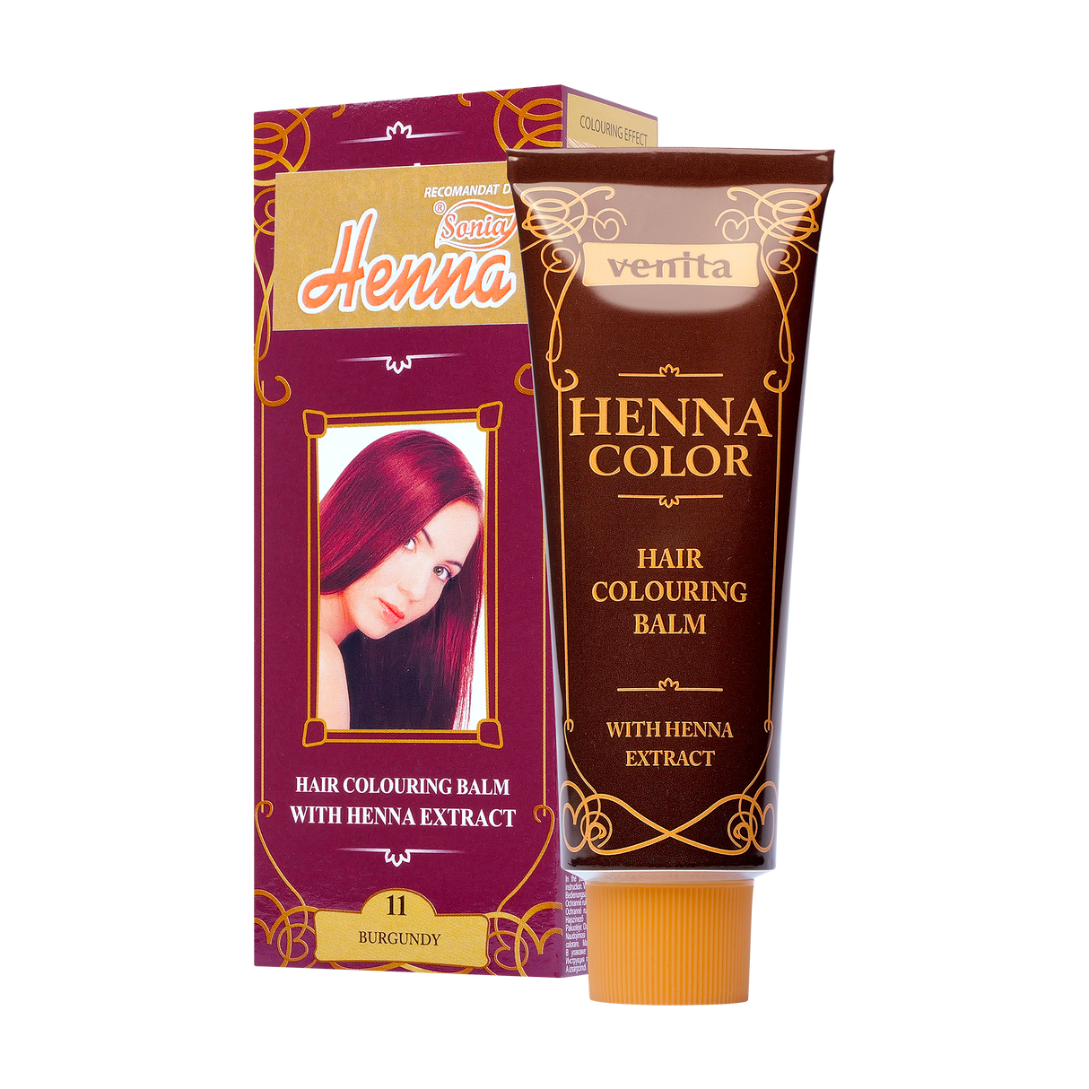 Balsam colorant par henna sonia nr.11 - rosu burgundy 75 g