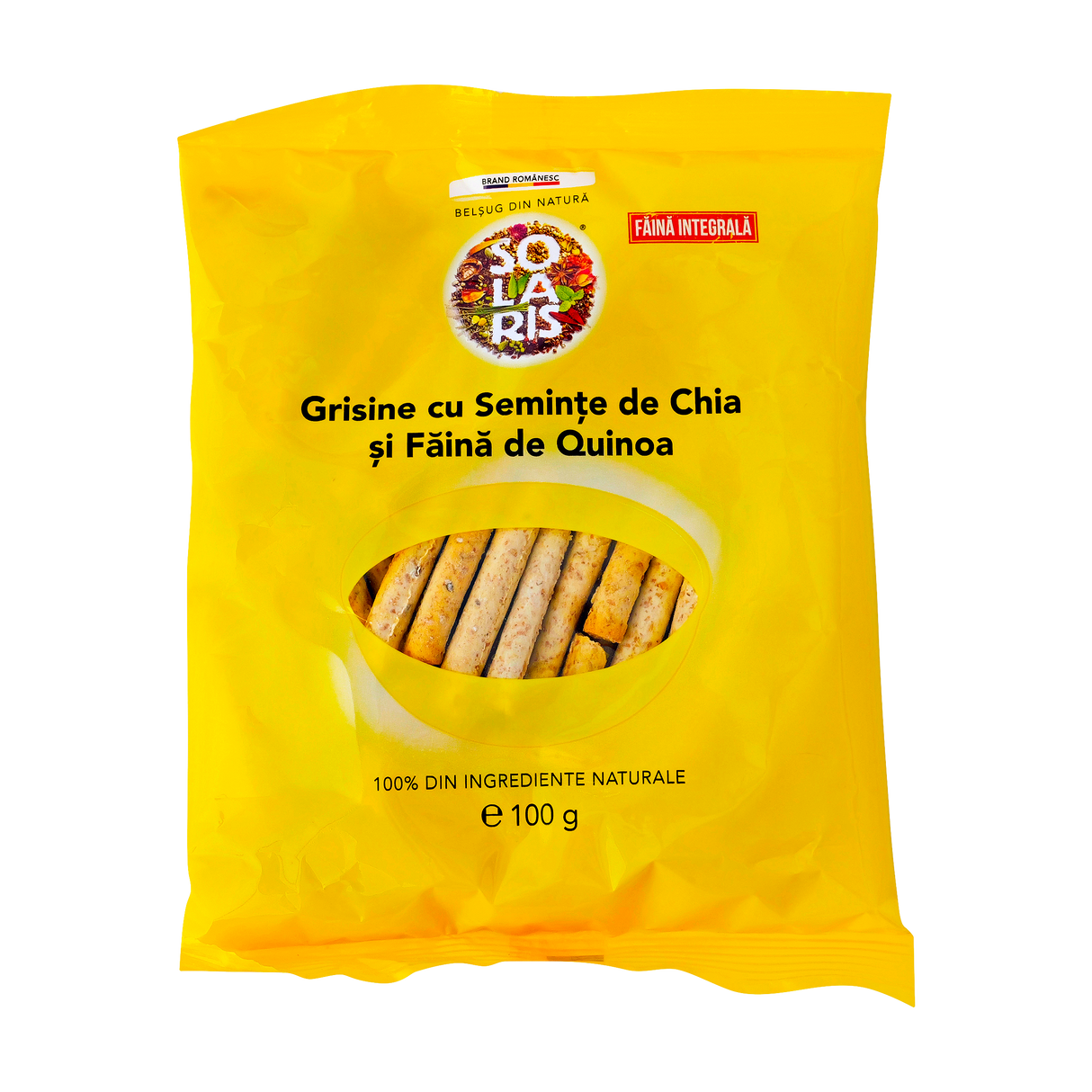 Grisine cu faina integrala, quinoa si seminte chia 100 g