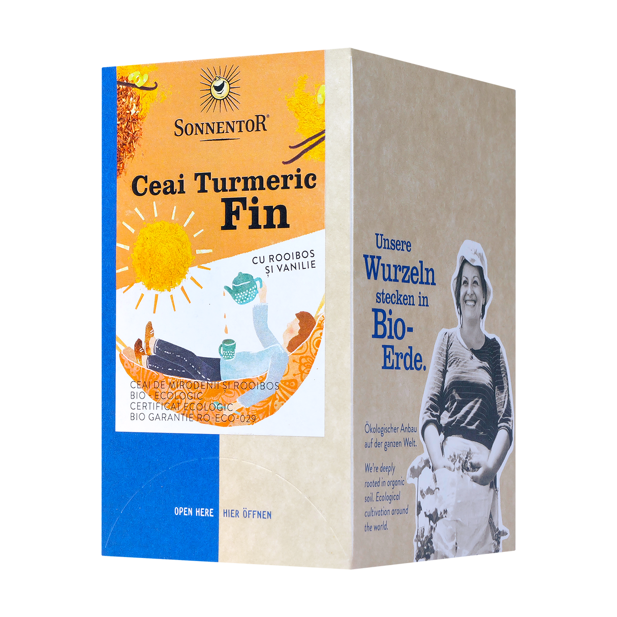 Ceai turmeric fin cu rooibos si vanilie 18 plicuri
