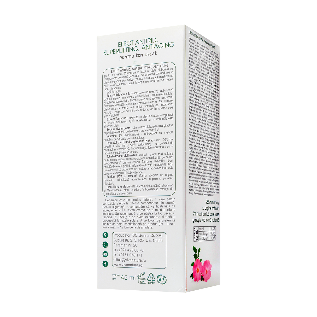 Crema antirid superlifting ten uscat 45 ml