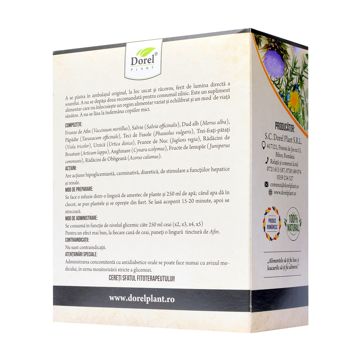 Ceai glico-plant (glicemie normala) 150 g