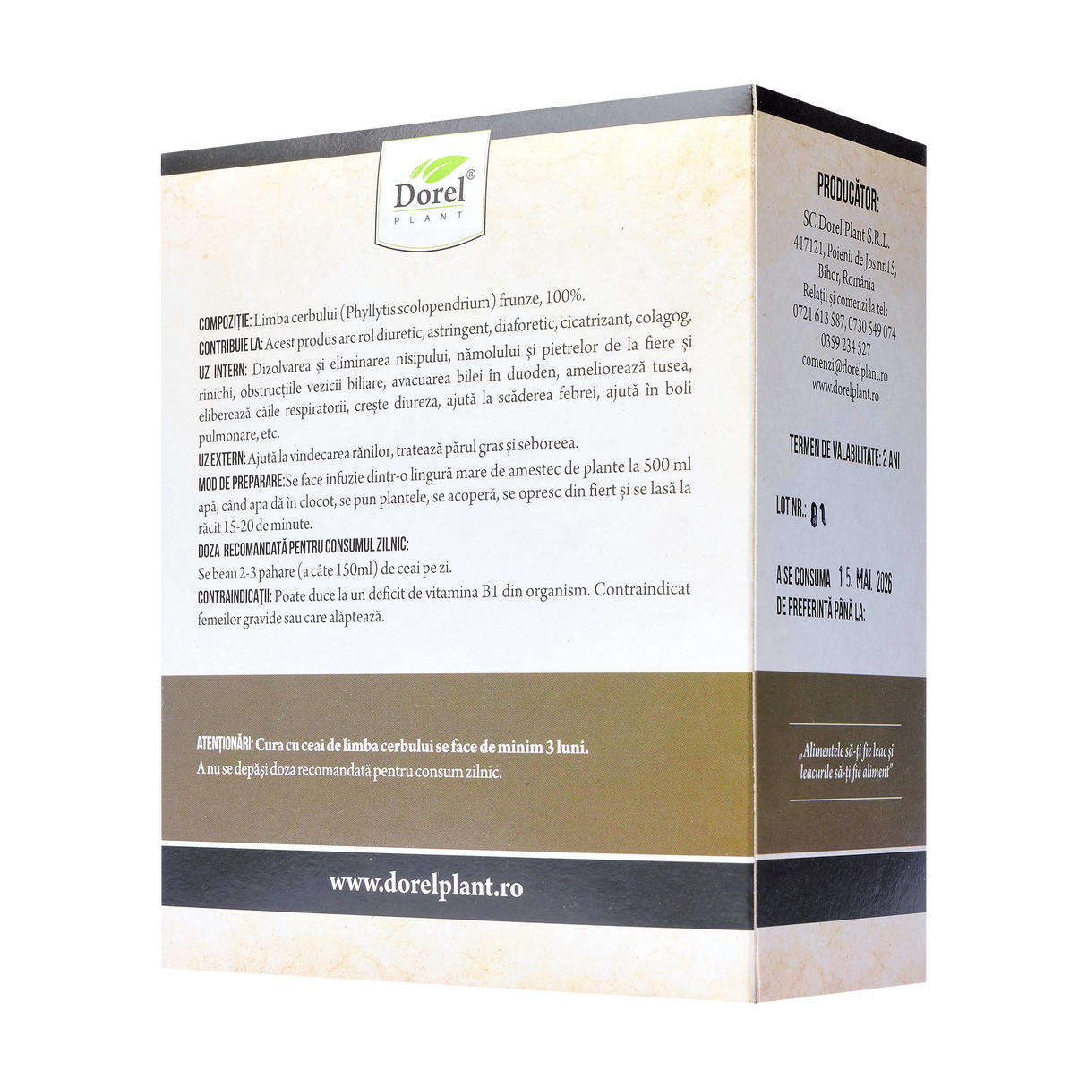 Ceai limba cerbului 120 g