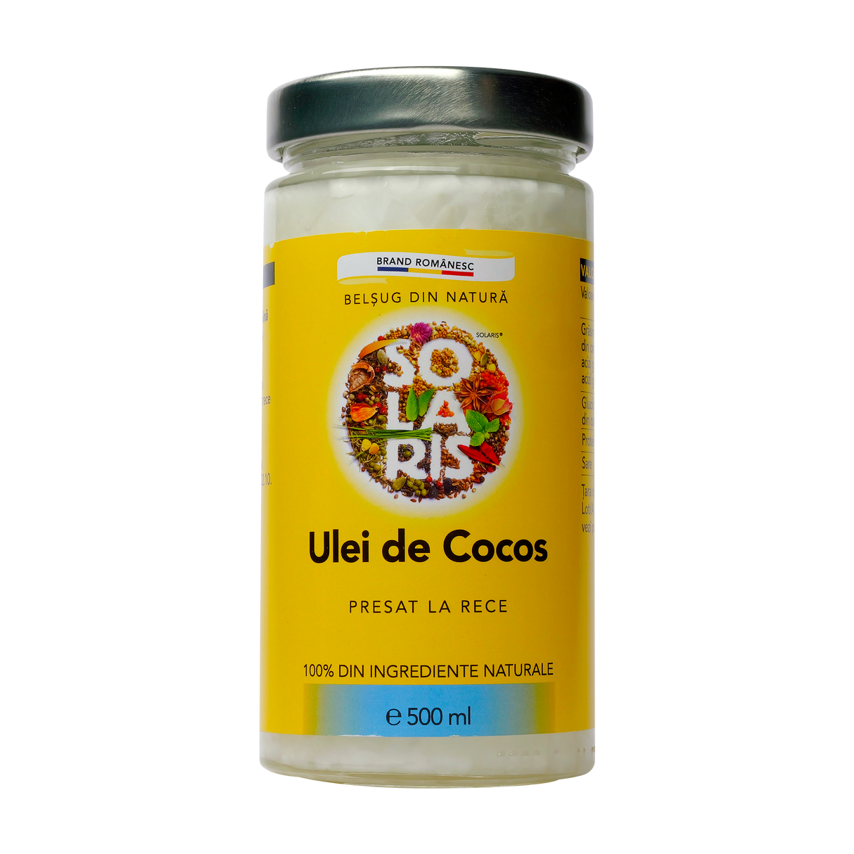 Ulei cocos presat la rece 500 ml