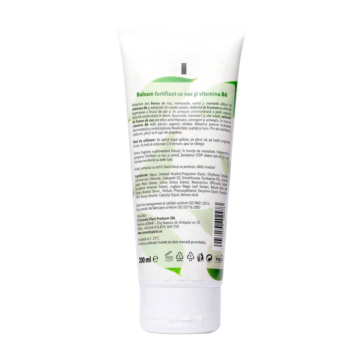 Balsam fortifiant cu nuc si vitamina B6 200 ml