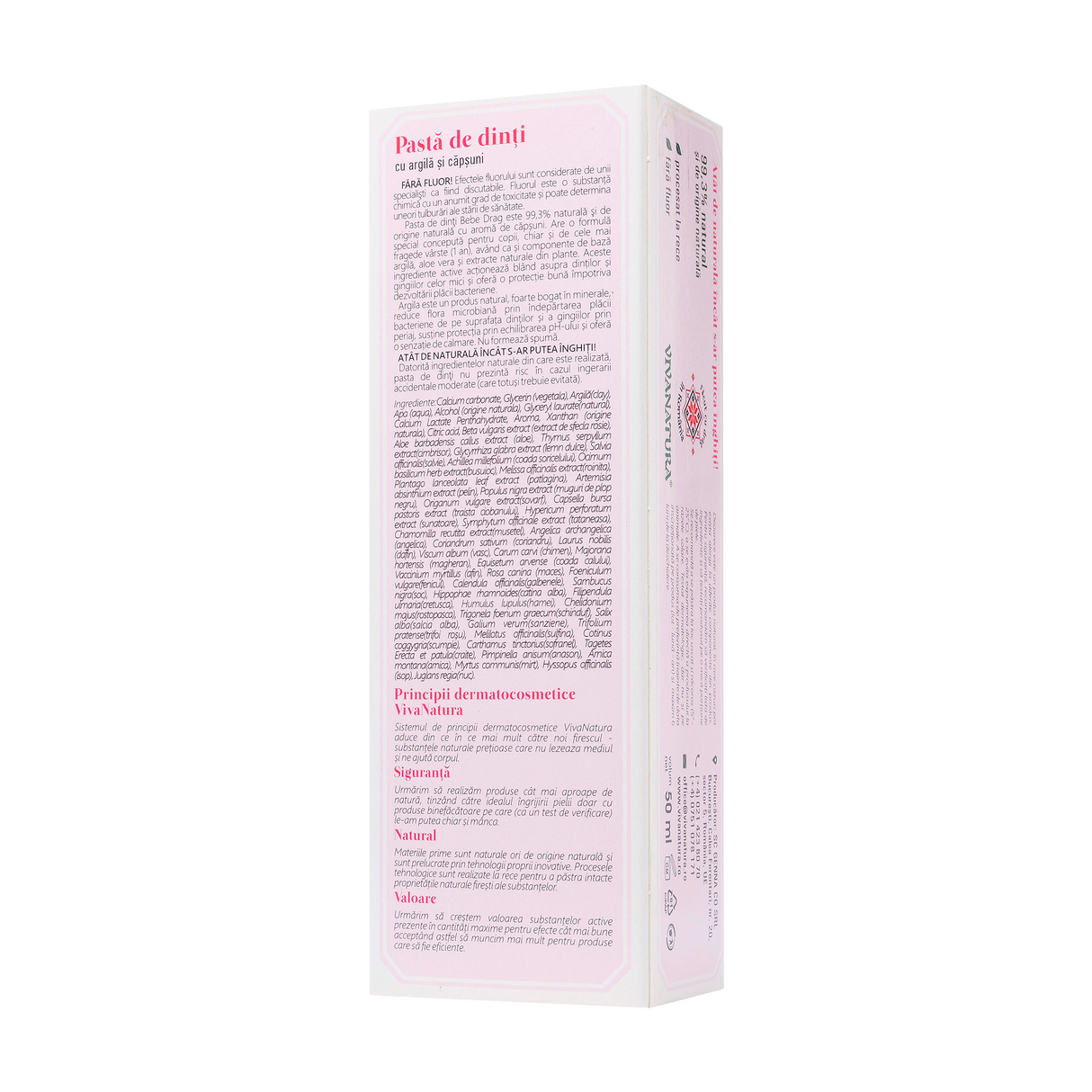 Pasta de dinti Bebe Drag cu argila si capsuni 50 ml