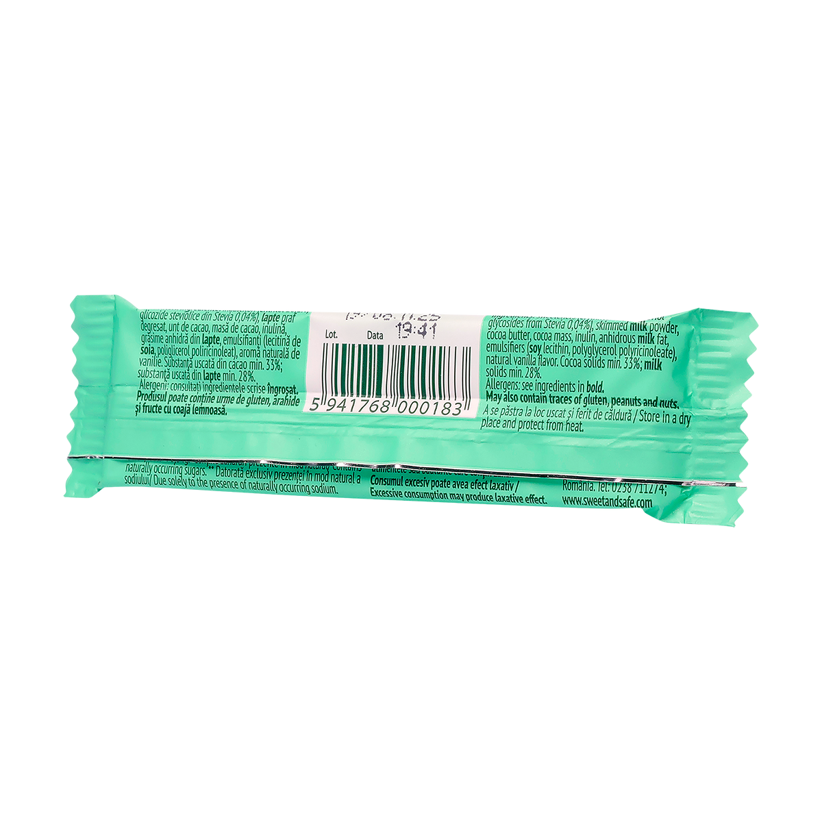 Ciocolata cu lapte si cu indulcitor stevie 25 g