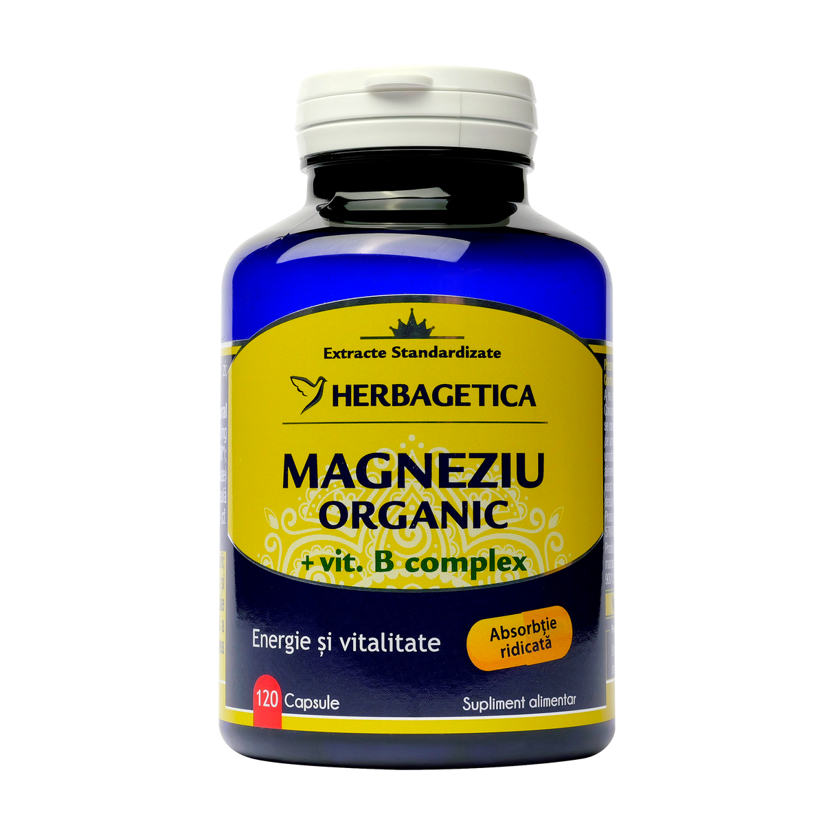 Magneziu organic B-complex 120 capsule