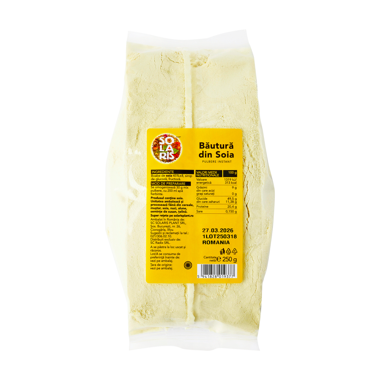 Bautura vegetala din soia integrala 250 g