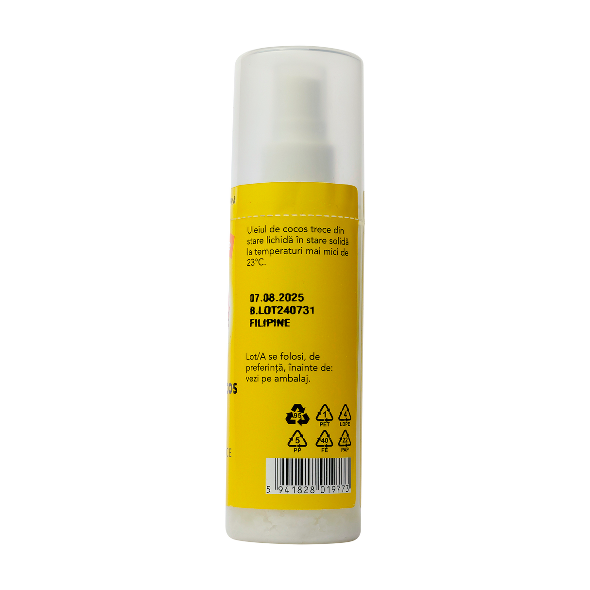 Ulei de cocos presat la rece hidratare dupa plaja 120 ml