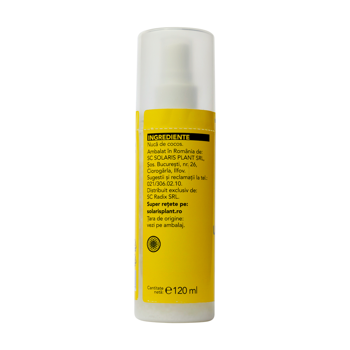 Ulei de cocos presat la rece hidratare dupa plaja 120 ml