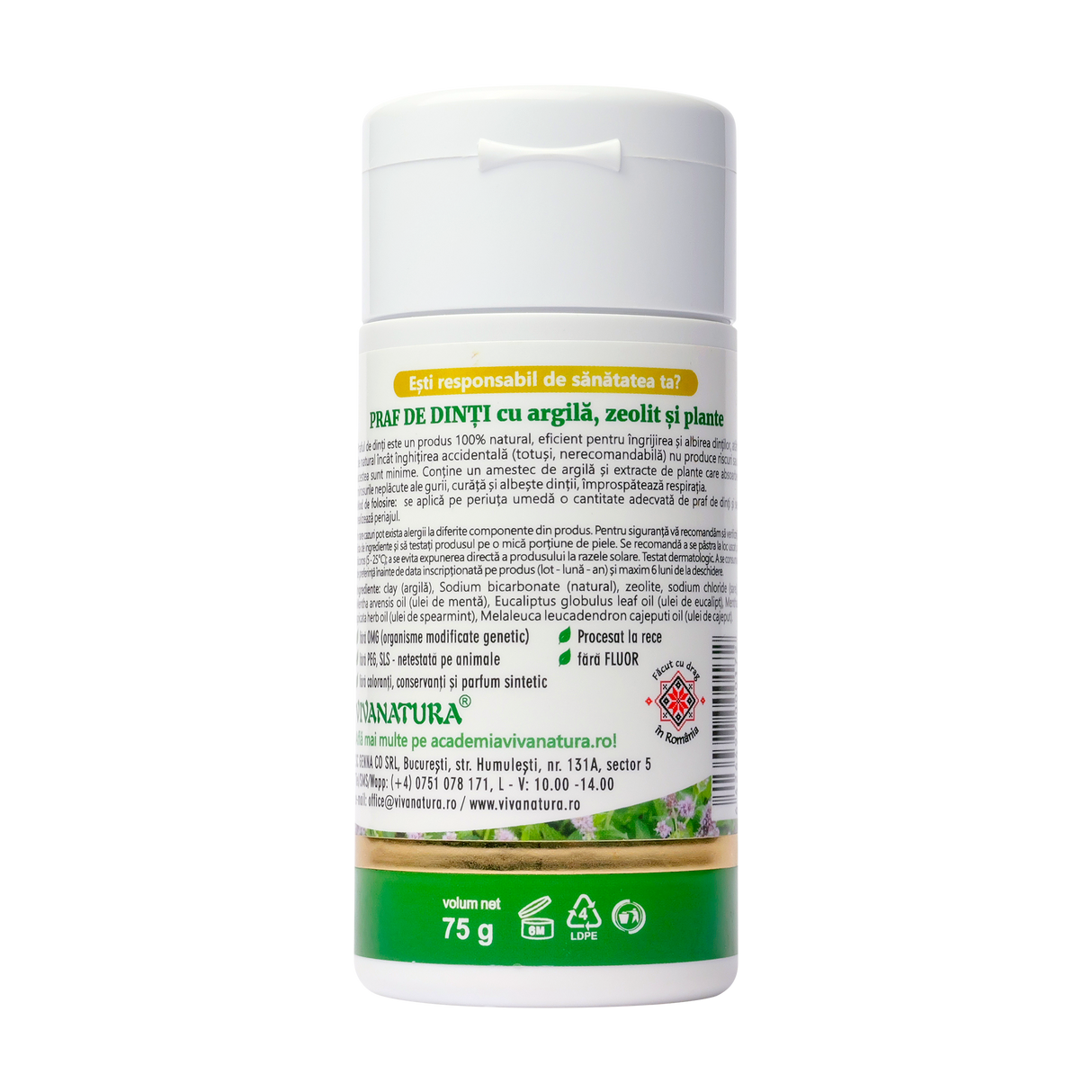Praf de dinti alb stralucitor 75 g