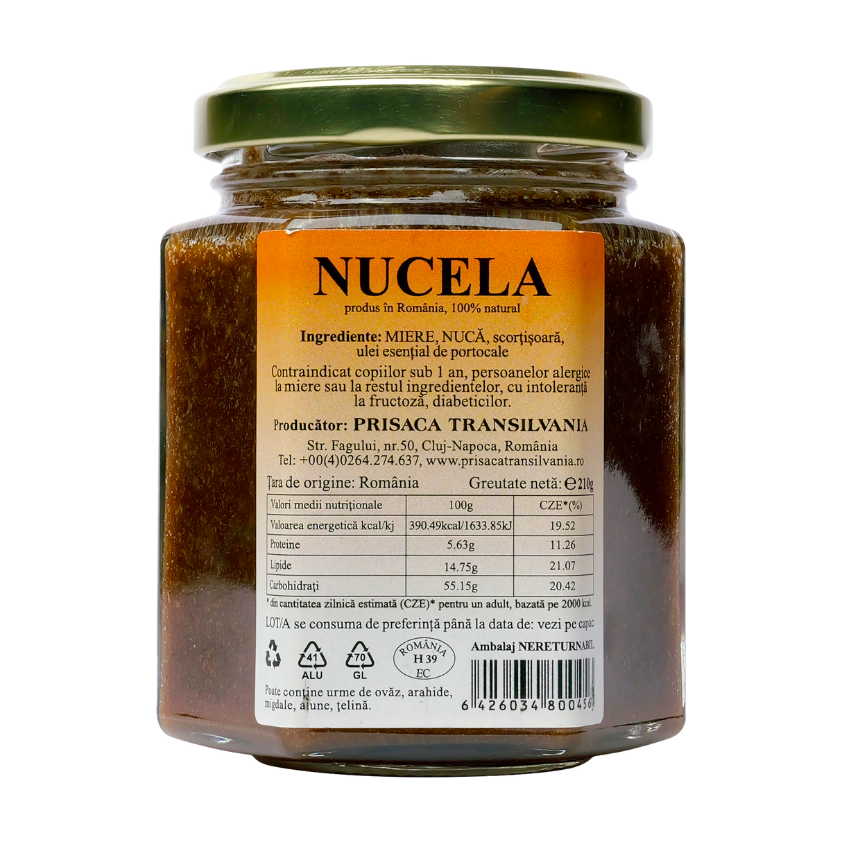 Crema de miere cu nuca 210 g