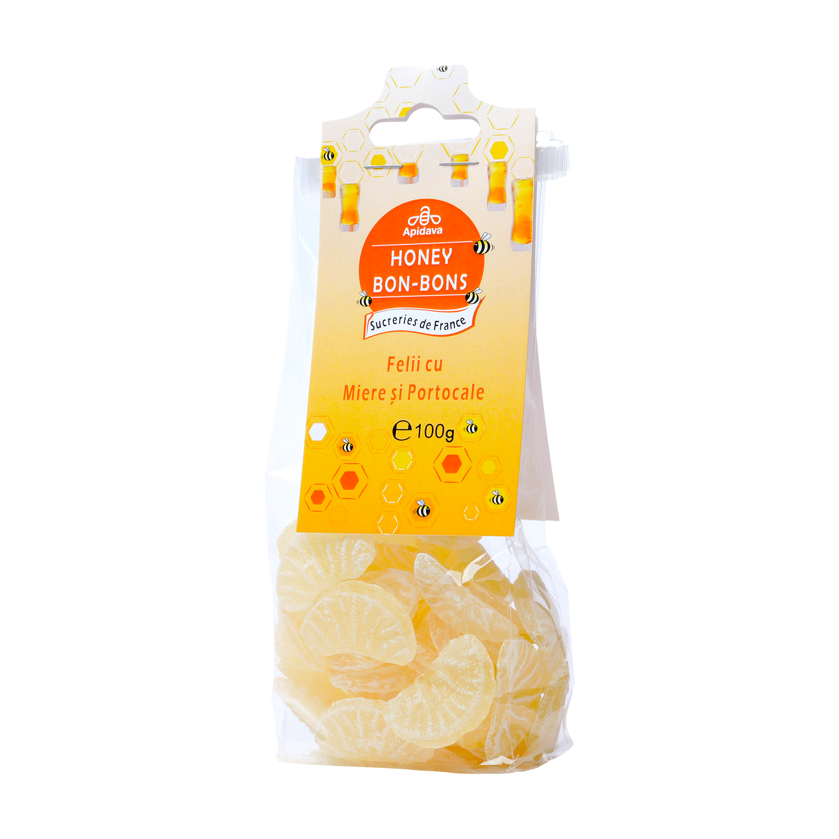 Bomboane cu miere si portocale 100 g