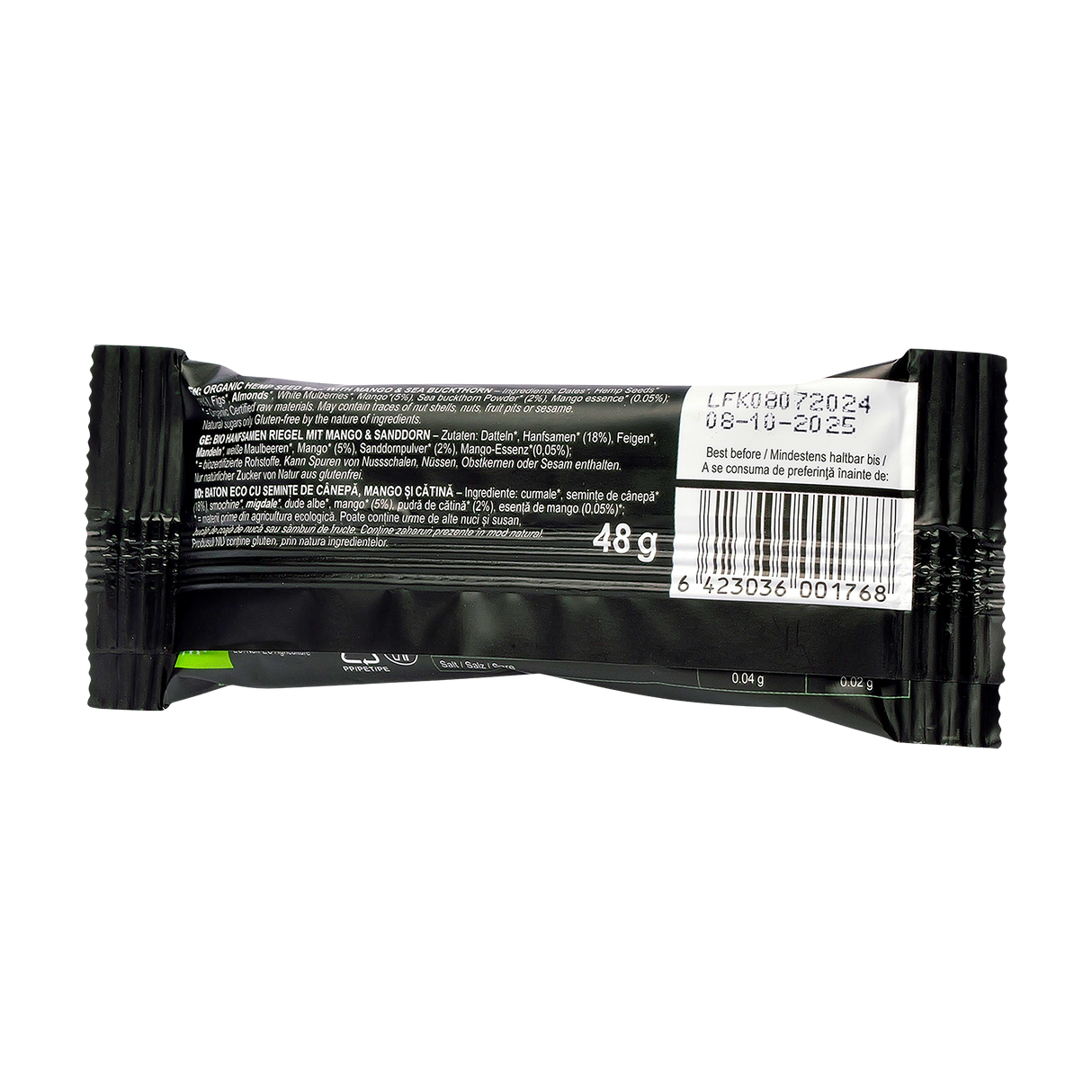 Baton cu Seminte de Canepa, Mango si Catina 48 g
