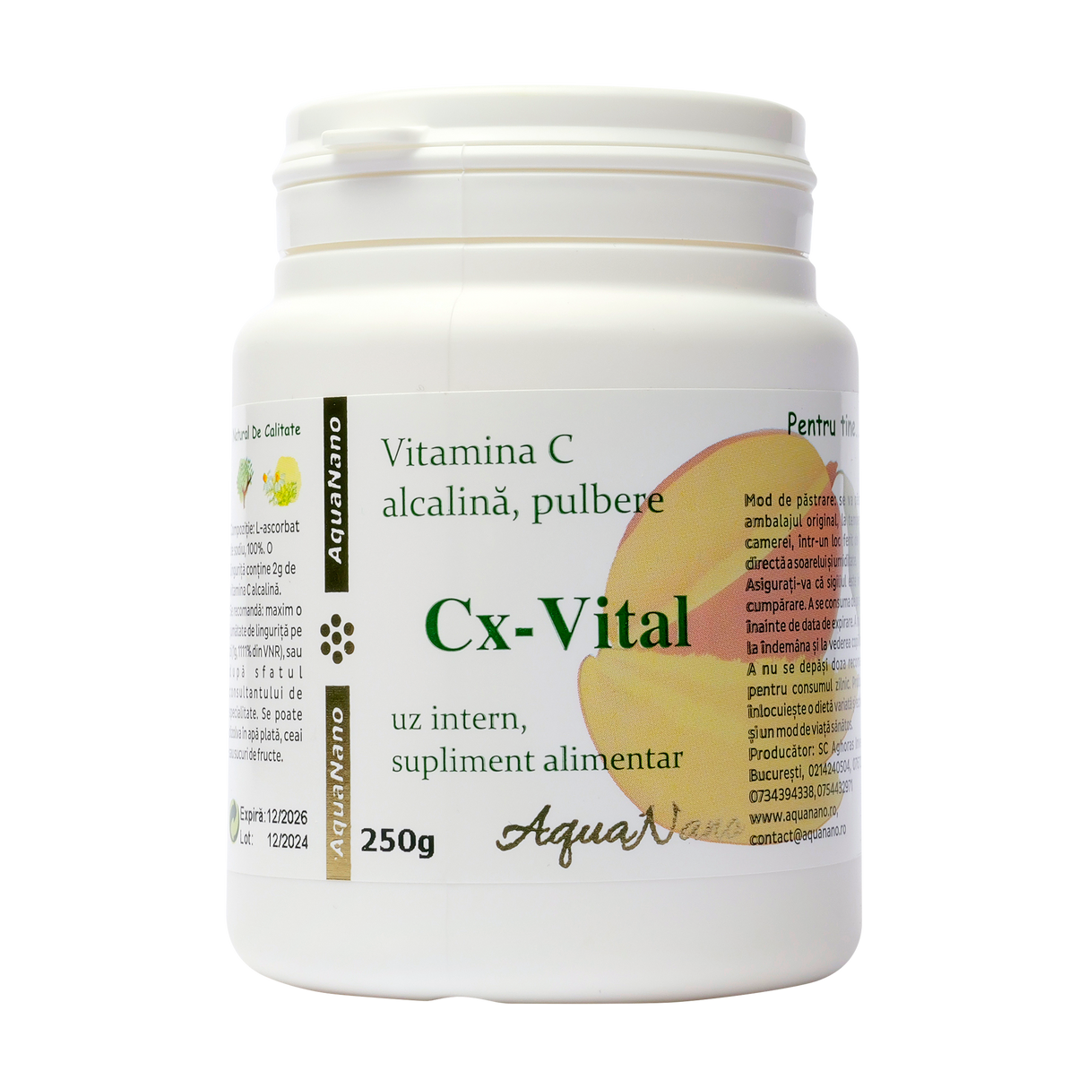 Vitamina C alcalina tamponata (pulbere) Cx-Vital 250 g