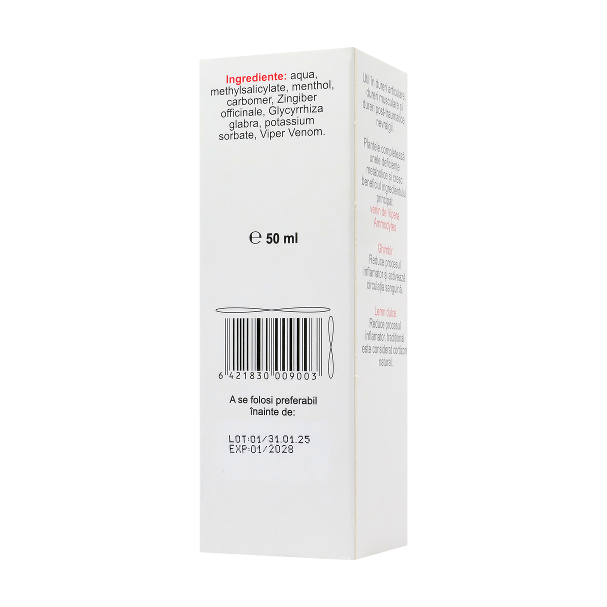 Gel pt.masaj cu venin de vipera favivenom 50 ml