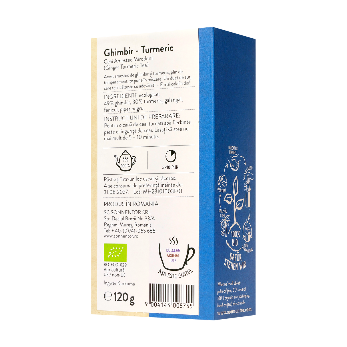 Ceai ghimbir turmeric 120 g